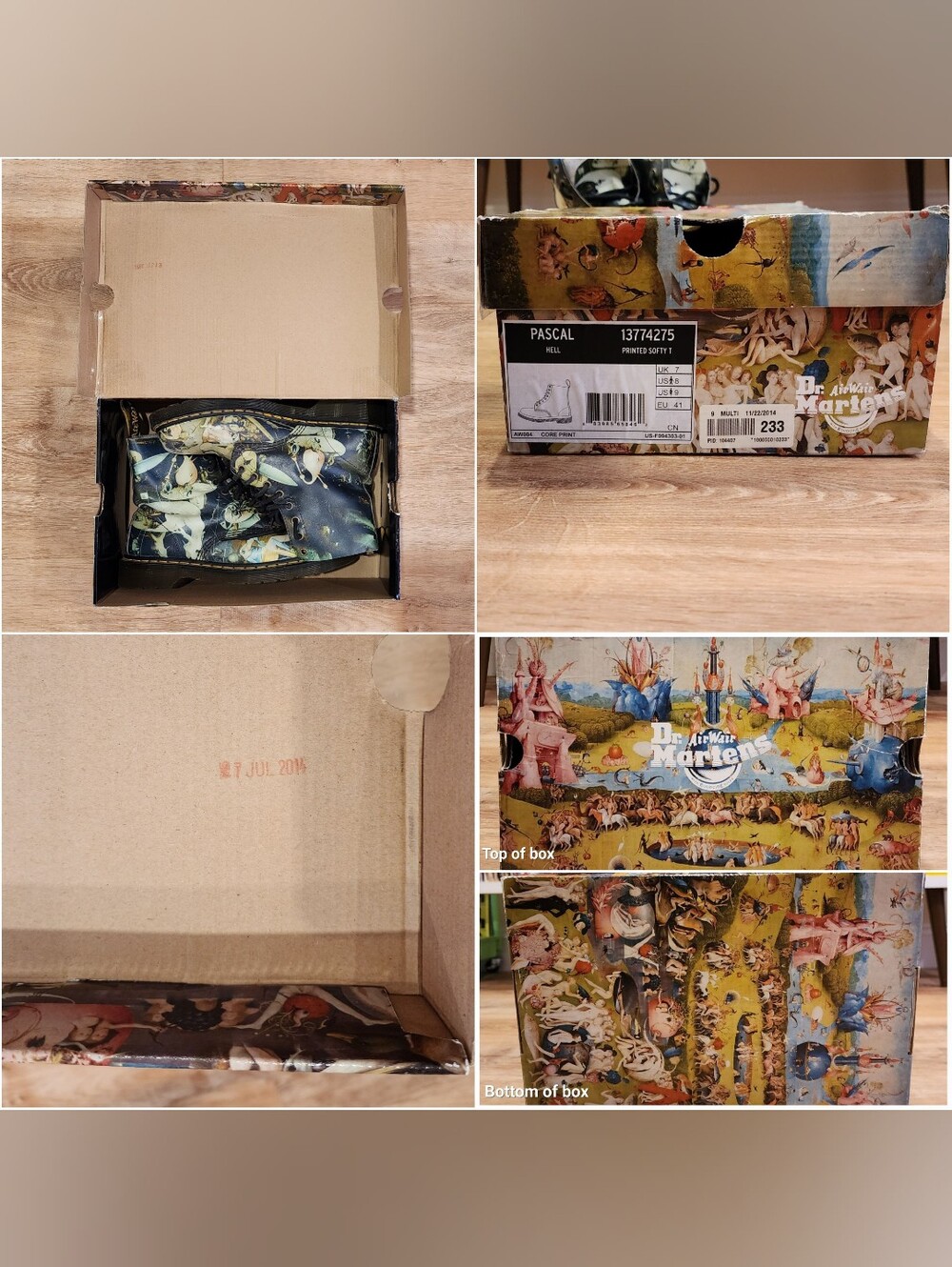 Rare Dr Martens x Hieronymus Bosch 1460 Pascal Hell Boots Men's 8 Women's 9 - Picture 7 of 8